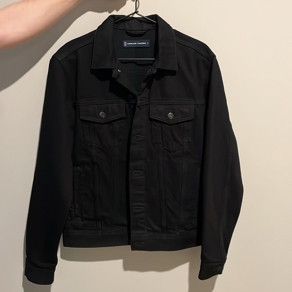 Everlane Uniform Black Denim Jacket